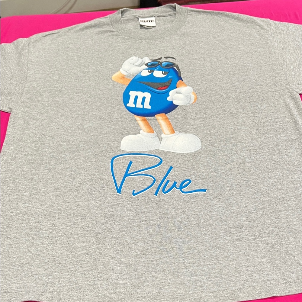 Vintage 2011 , M&M'S Blue Character Gray T-Shirt - Picture 1 of 9